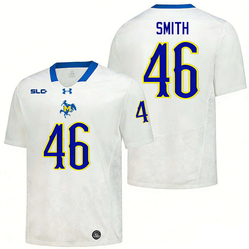 McNeese Cowboys #46 Leonard Smith College Football Jerseys,Uniforms-White